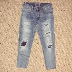 AM Eagle jegging crop jeans
